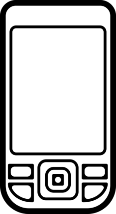 Phone With Buttons Sketch Style Svg Vector, Free Vectors File